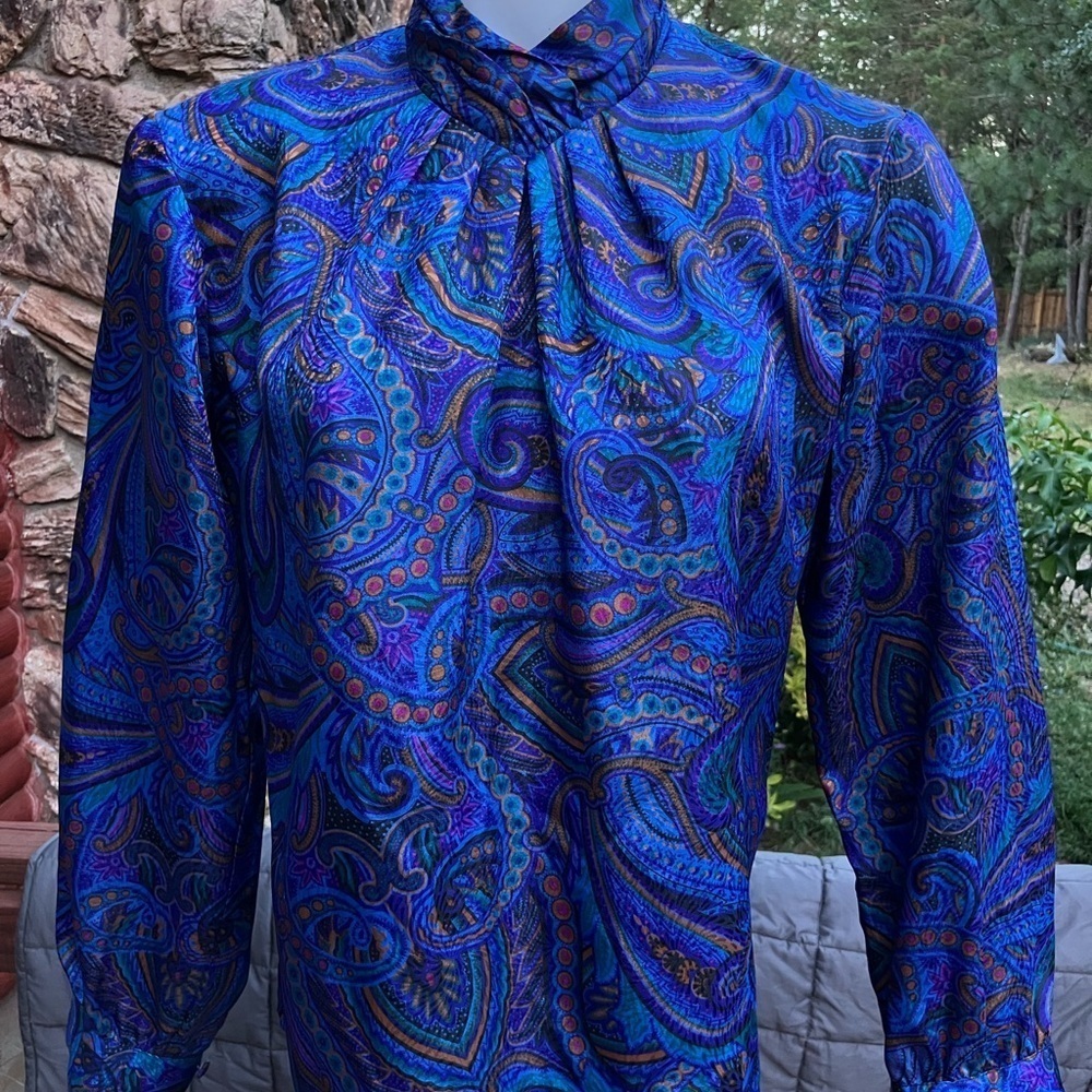 1980’s heritage road lightweight secretary blouse size 12 / M vintage